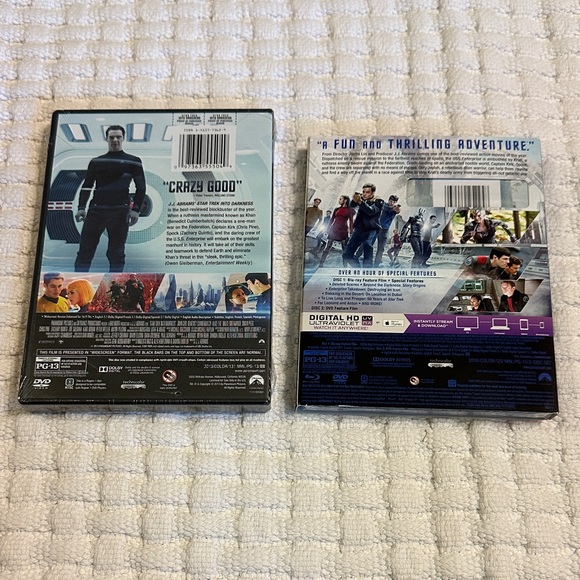 Star Trek Into Darkness DVD & Star Trek Beyond Blu-ray Set Both New - Picture 2 of 8